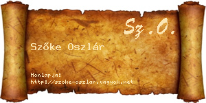 Szőke Oszlár névjegykártya